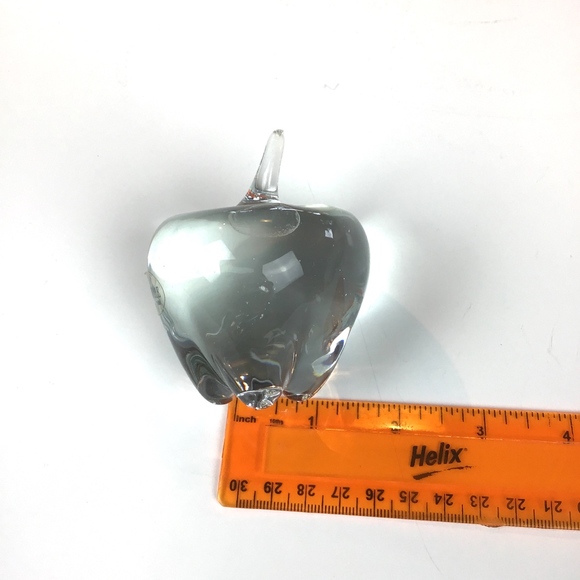 Glass Apple Paperweight Vintage Marked Carnevale - Picture 5 of 9